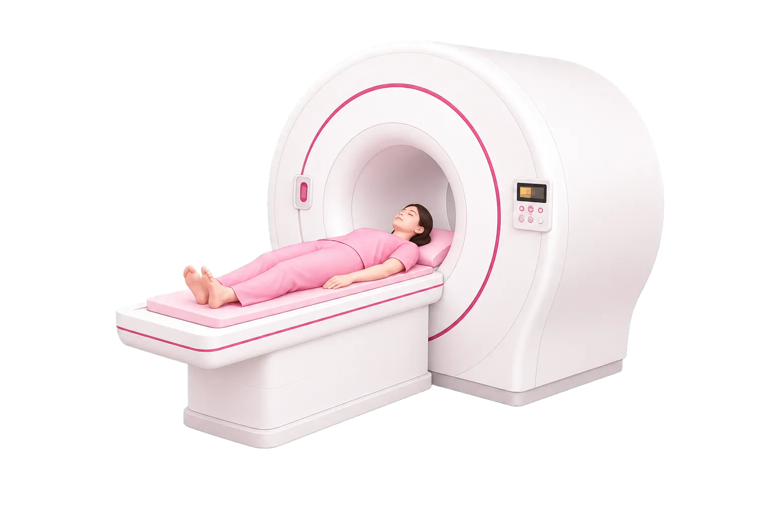 Patient undergoing an MRI scan